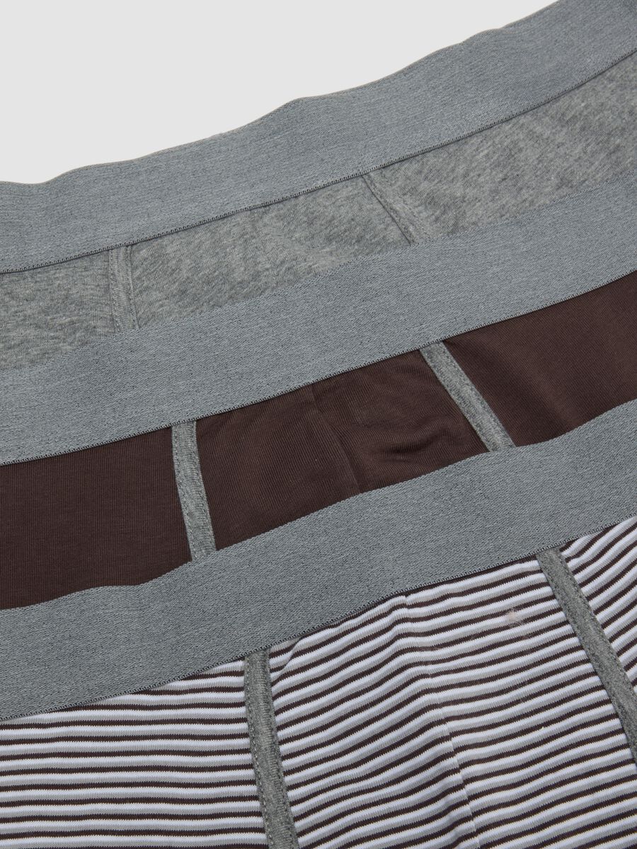 Tripack di boxer multicolor in cotone organico elasticizzato a righe_5