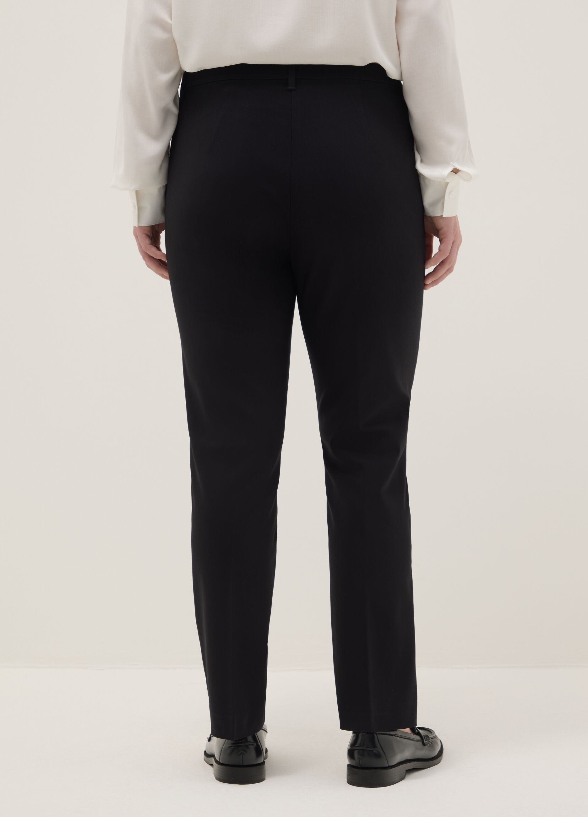 Black skinny viscose blend leggings