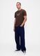 Brown short-sleeved cotton t-shirt_2