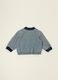 Multicoloured striped cotton-blend jacket with viscose and lyocell for baby_2