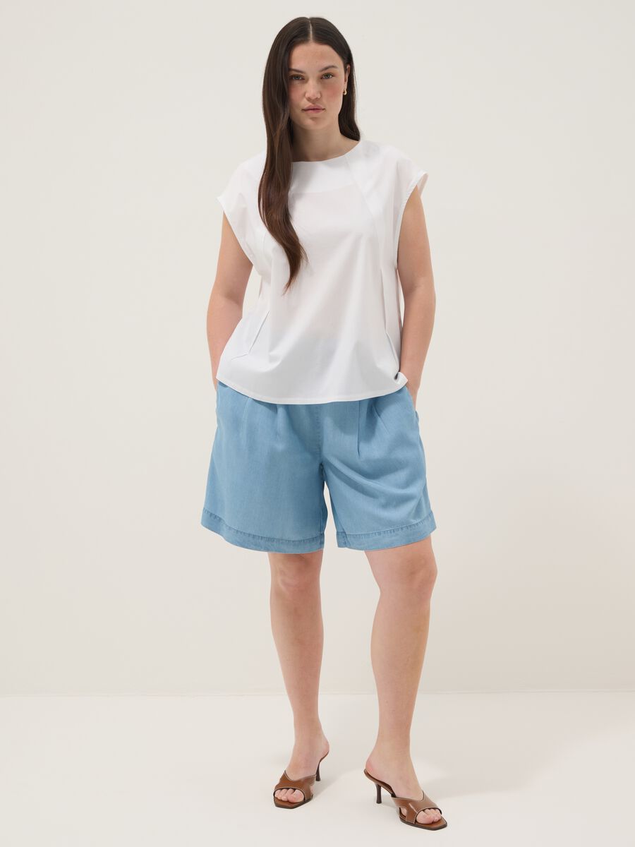 White stretch cotton blouse_2