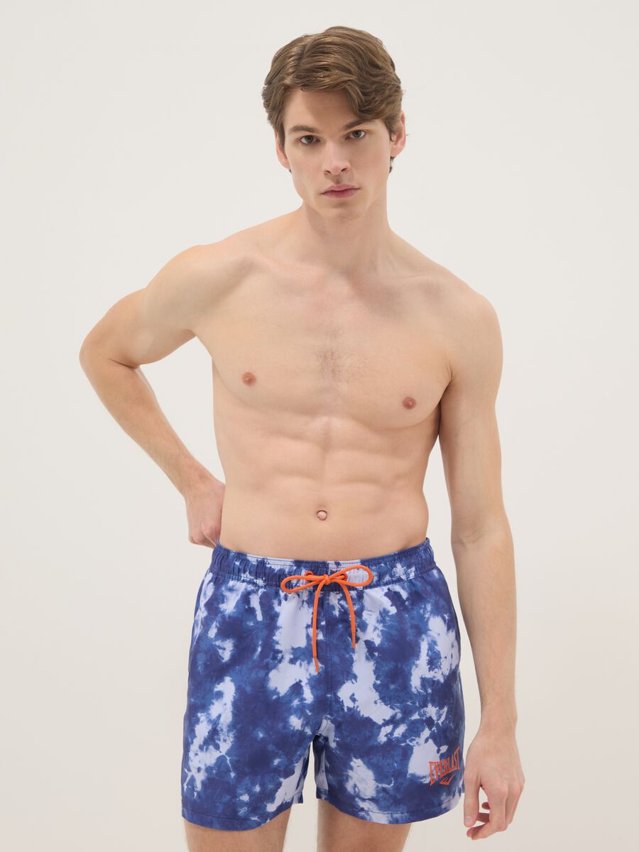Multicolor Regular Fit Swim Boxers with Everlast Print_0