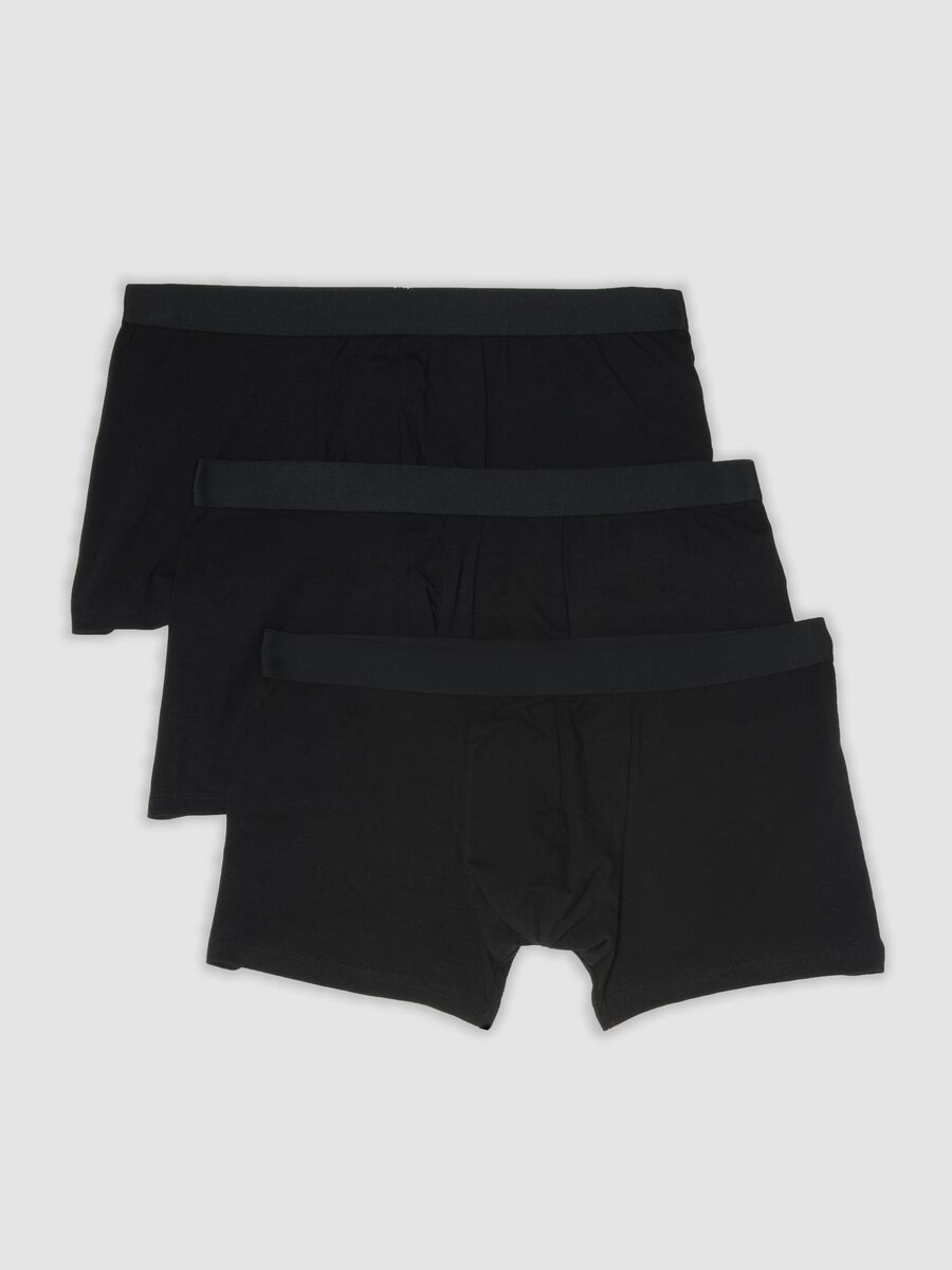 Tripack di boxer neri in cotone organico_4