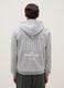 Grey regular fit cotton blend hoodie with zip_2