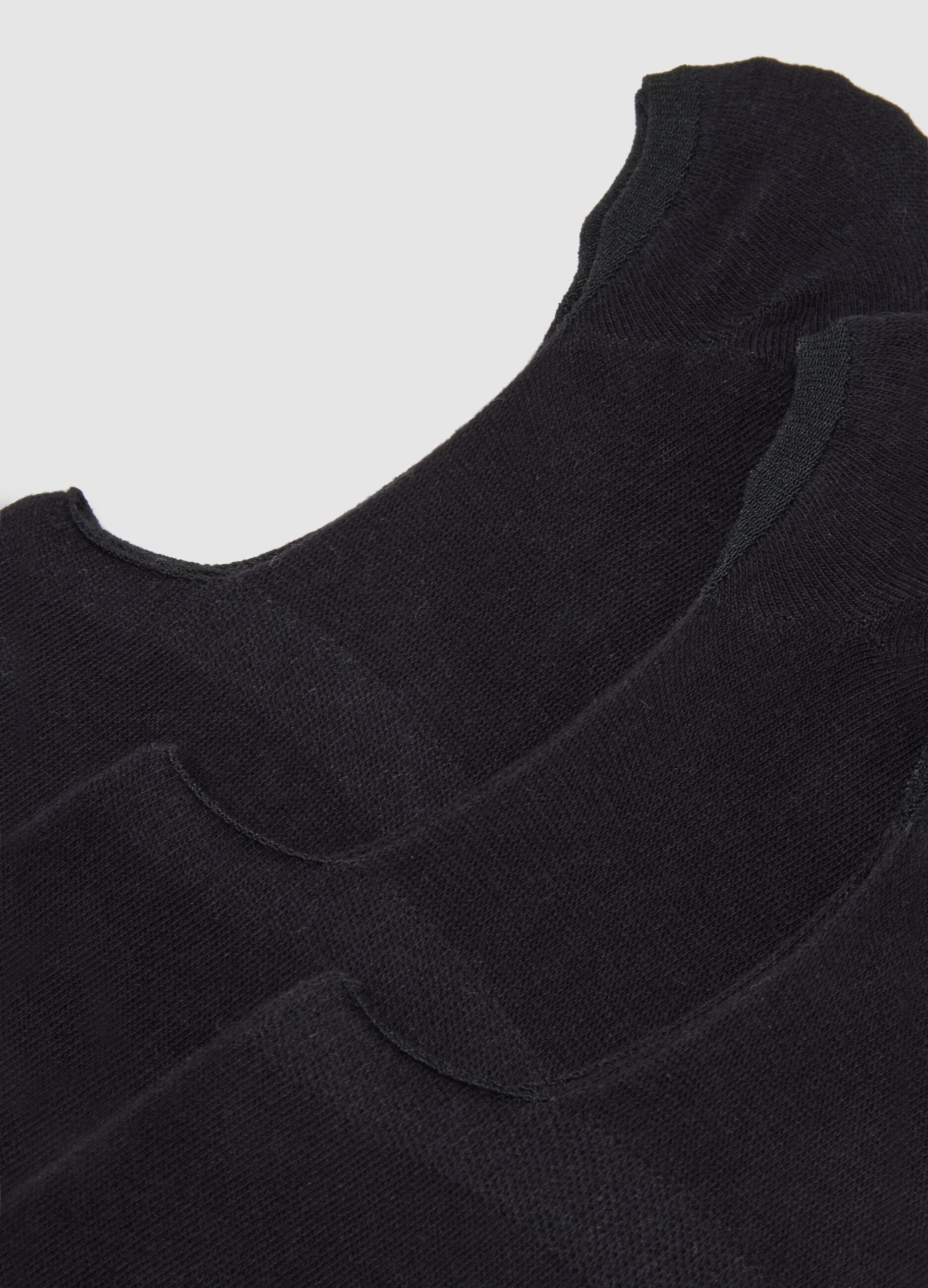 Black Cotton Blend Sock Set