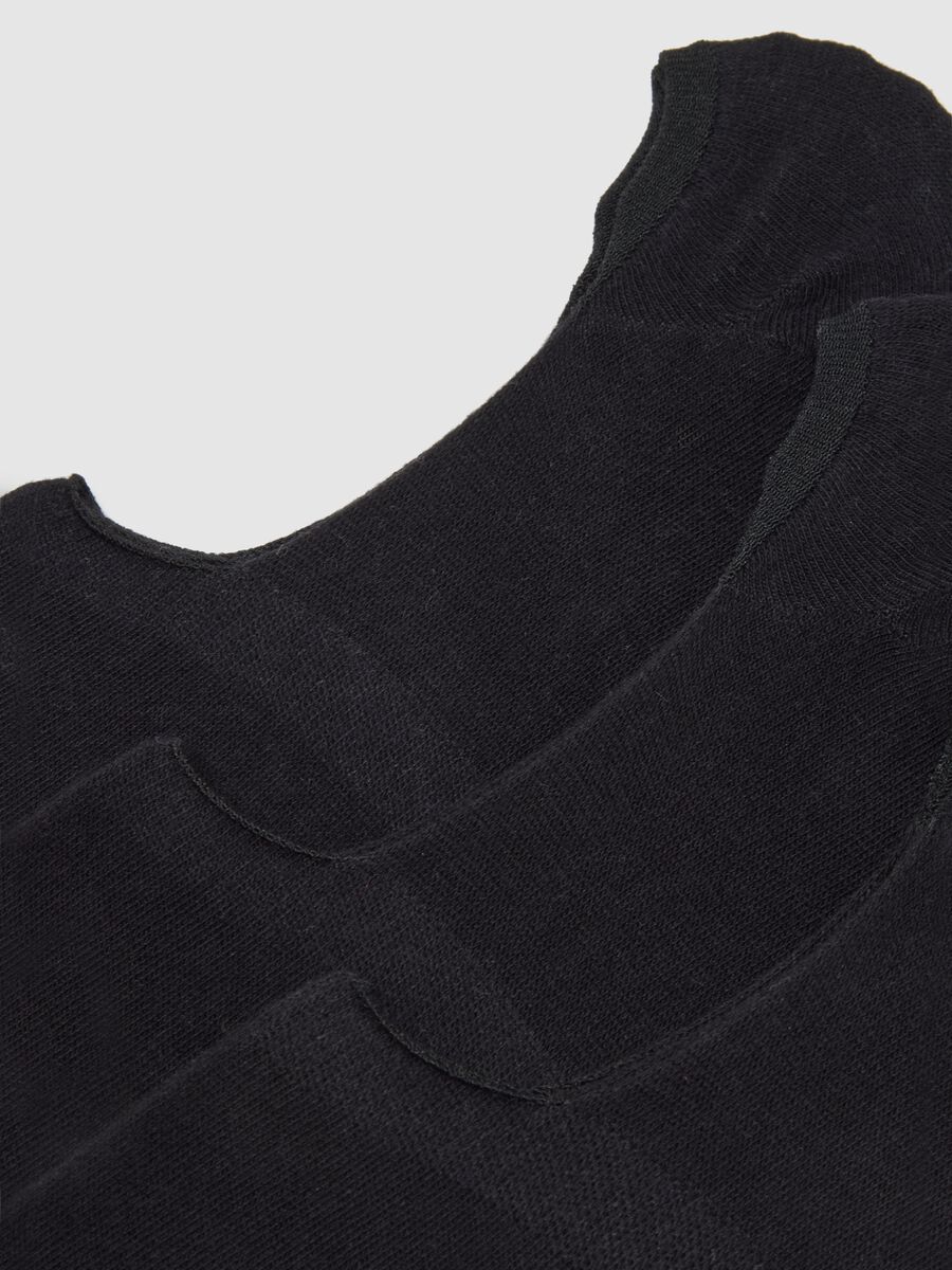 Black Cotton Blend Sock Set_2