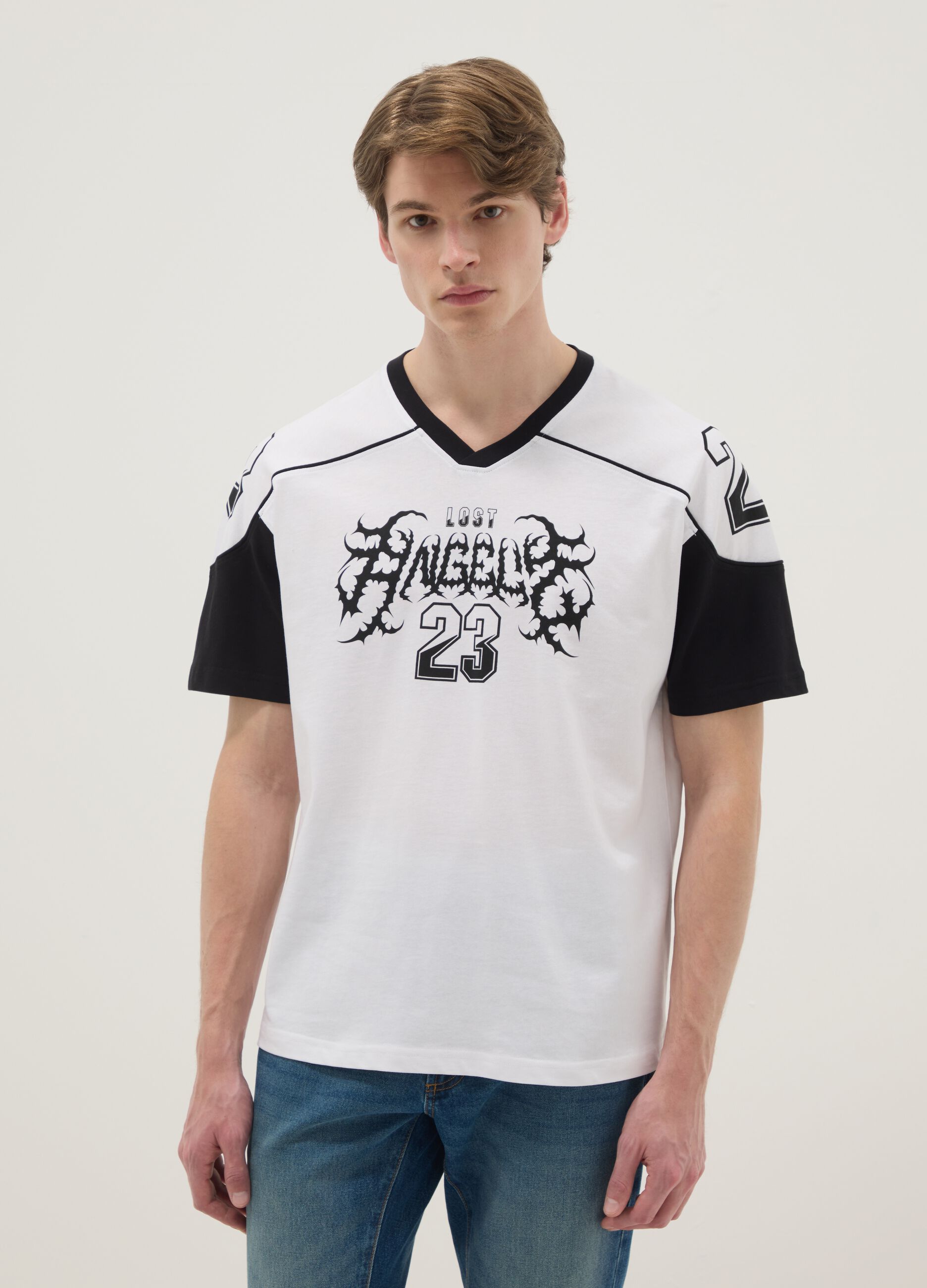Multicolour pure cotton regular fit t-shirt with print