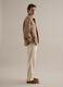 Brown pure linen blazer regular fit_1