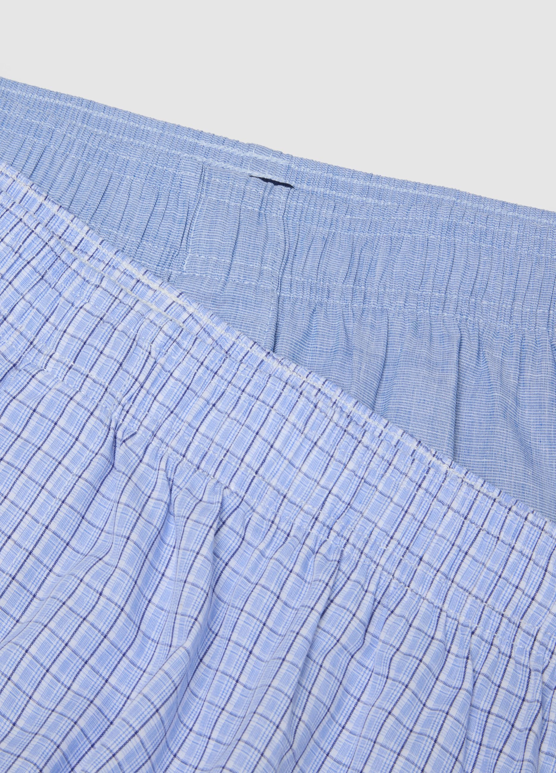 Twin-pack of regular fit light blue cotton boxers