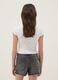 Girls' slim fit white stretch cotton t-shirt with slogan_1