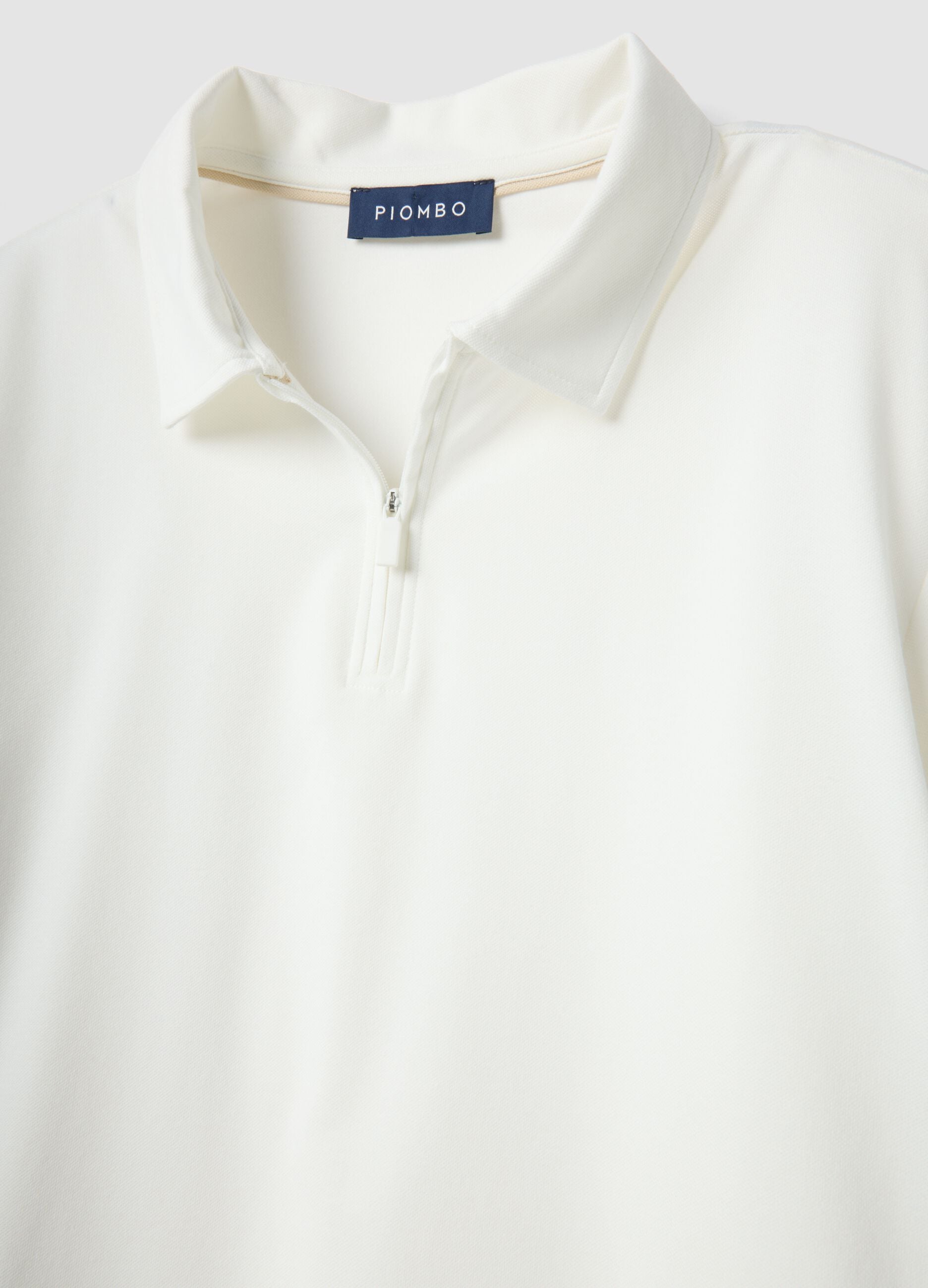 White Stretch Cotton Short Sleeve Polo Regular Fit