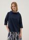 Blue stretch cotton top_1