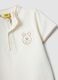 White stretch cotton set with polo shirt and shorts_2