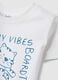 White pure cotton children's T-shirt, regular fit with print_2