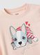 Girl's regular fit pink pure cotton t-shirt_2