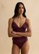 Red regular fit camisole with lace details and thin straps_1