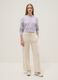 Girls' Beige Culotte Trousers in Pure Cotton_0