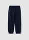 Blue pure cotton regular fit trousers for kids_1