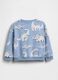Cotton-blend sweatshirt with dinosaur print_1