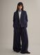 Multicolour Stripe Flare Trousers in Viscose Blend_0