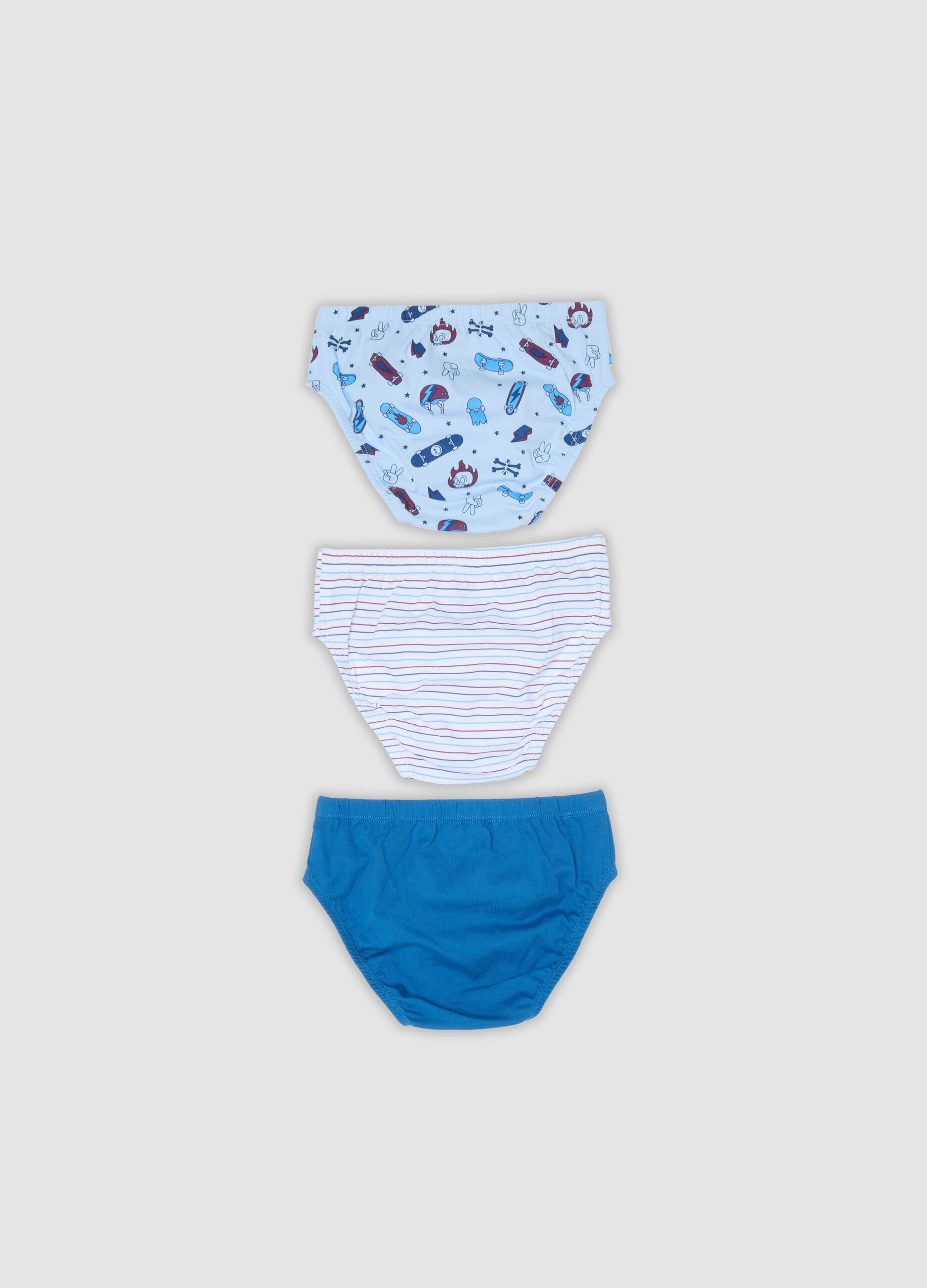 3-pack of multicolour pure organic cotton briefs for boys