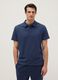 Blue short sleeve cotton blend polo shirt regular fit_1