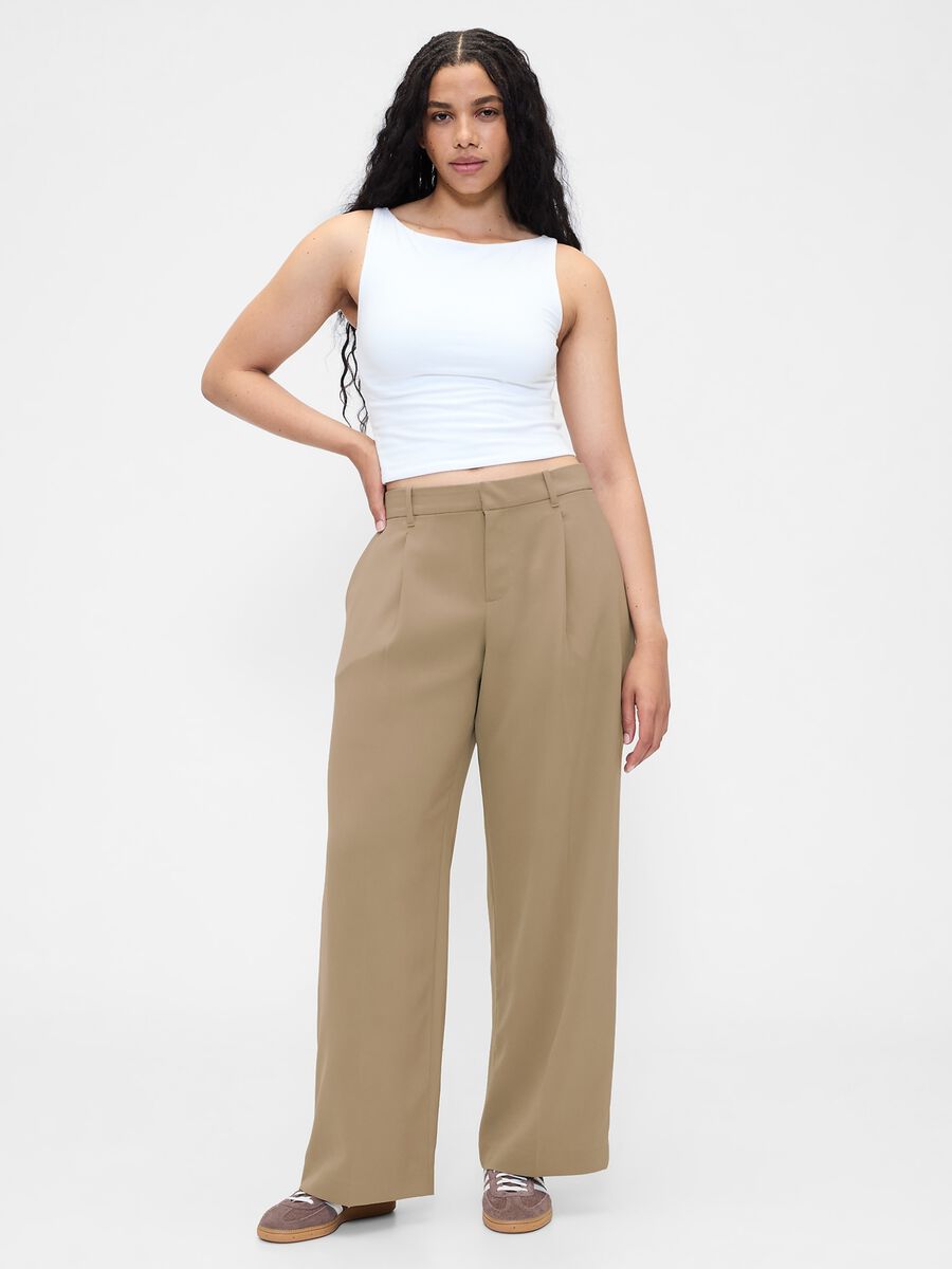 Pantaloni a palazzo in tessuto elasticizzato_4