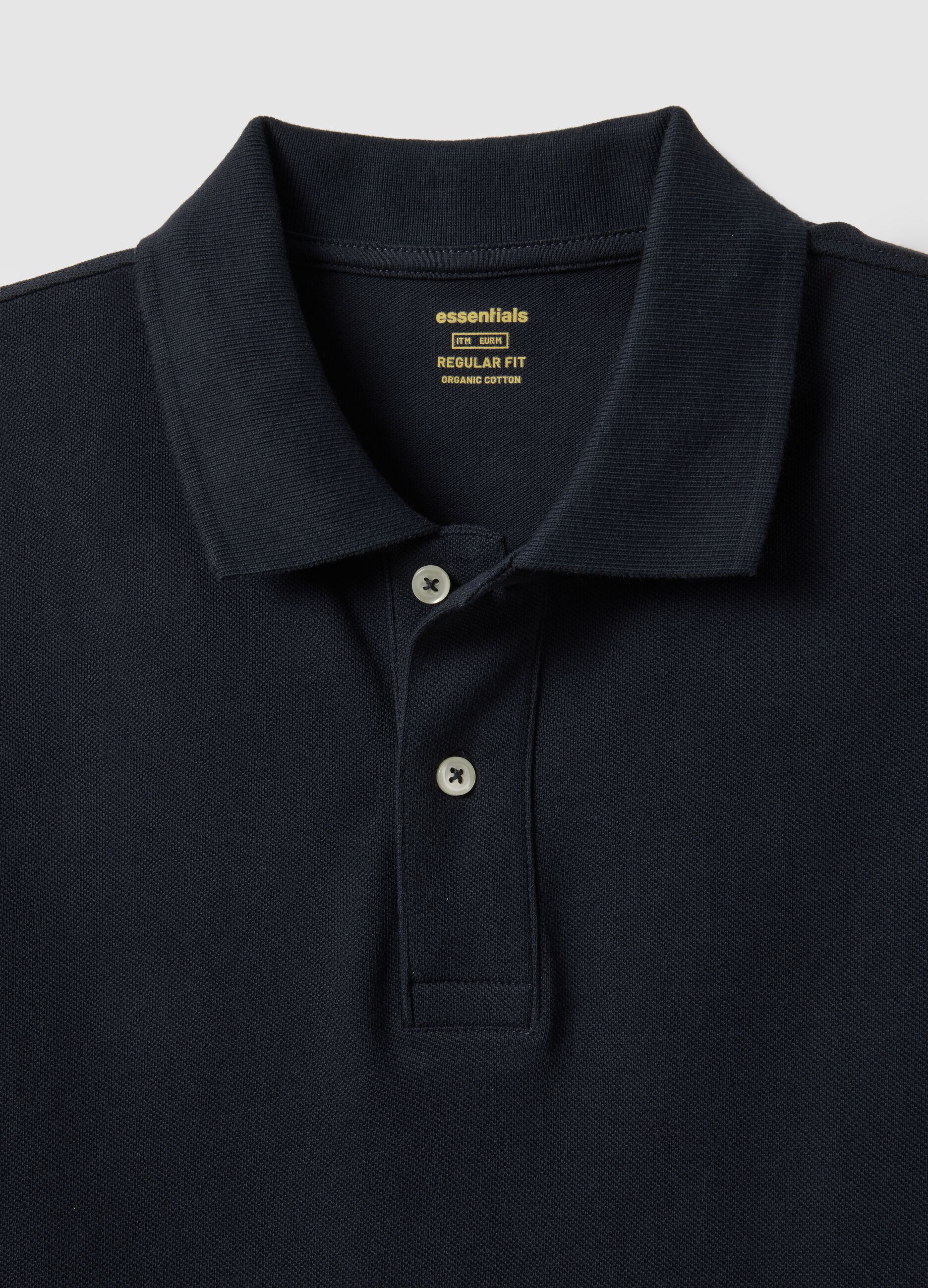 Blue regular fit pure cotton polo