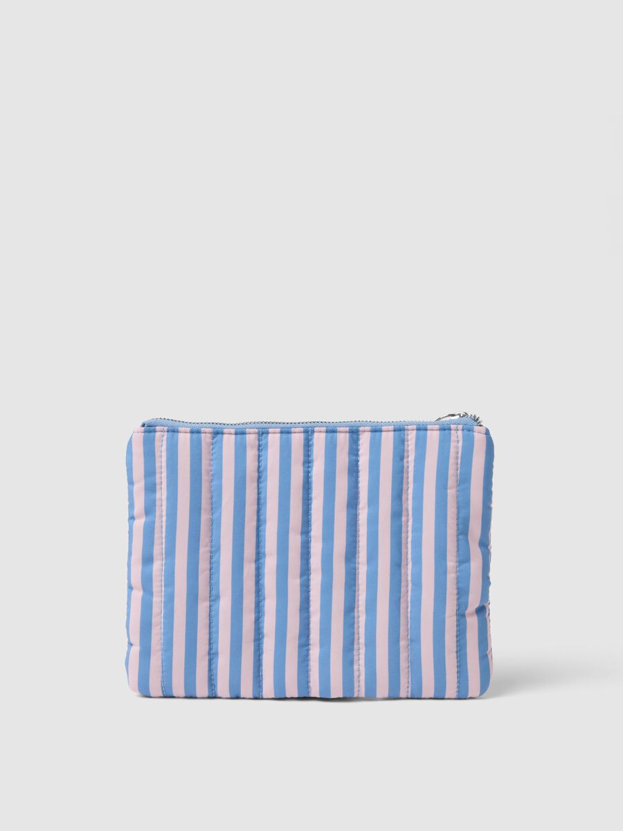 Pochette a righe multicolor con cerniera_1
