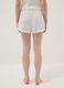 White stretchy viscose blend pyjama shorts regular fit_2