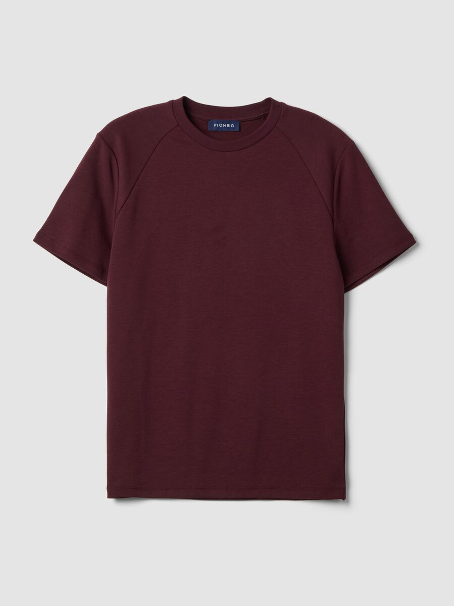 Red breathable, quick-dry cotton-blend T-shirt_4