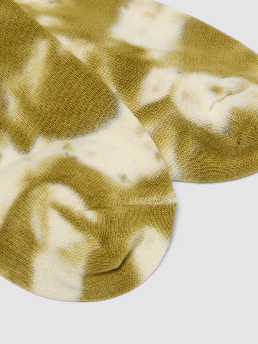 Multicolour Tie-dye Effect Elasticated Cotton Sports Socks_1