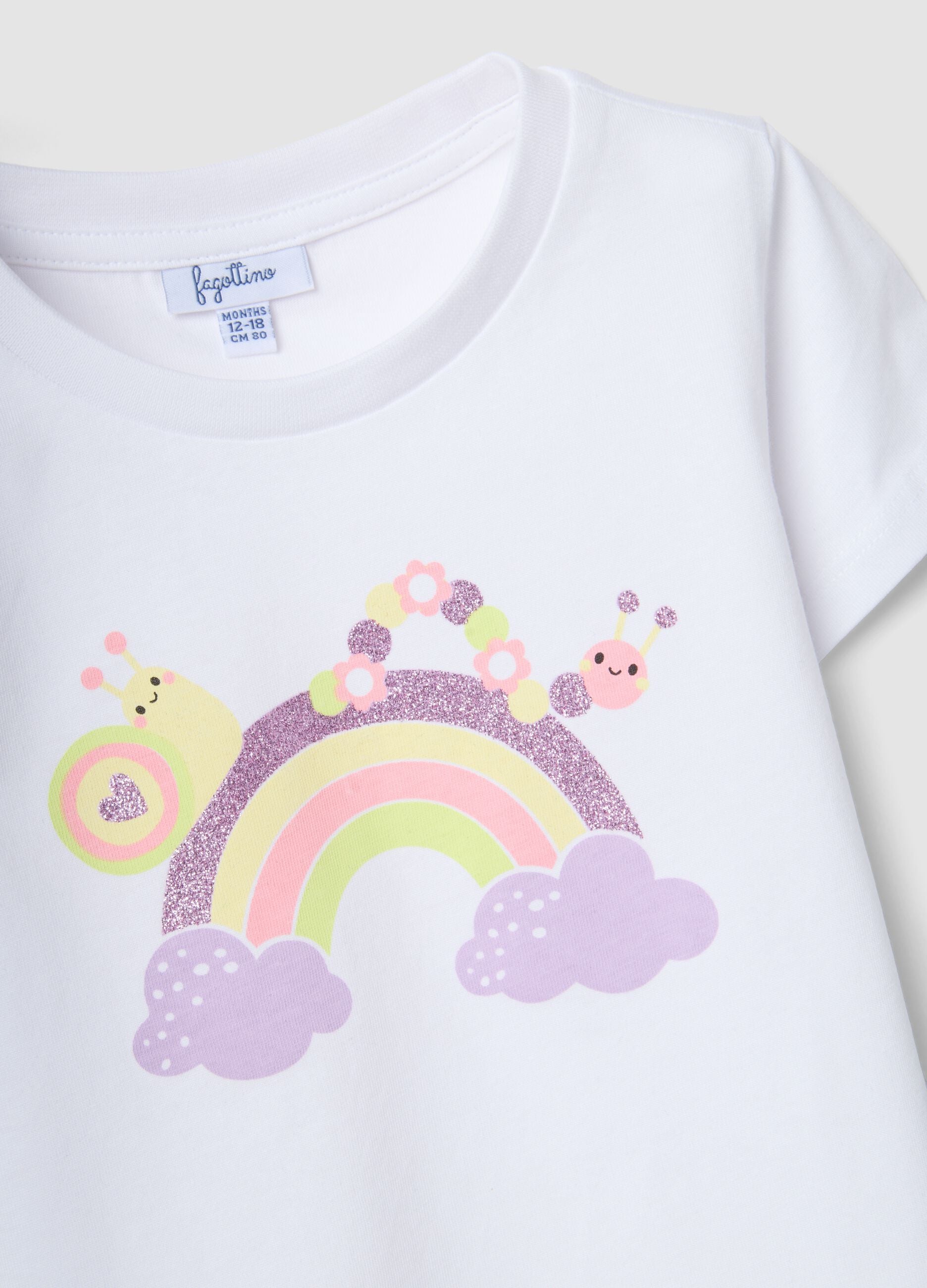 2-pack pure cotton multicolour T-shirts for baby girl