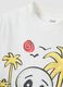 White pure cotton boys&rsquo; T-shirt with surf print, regular fit_2
