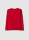 Red cotton regular fit t-shirt for boys_4