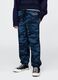 Multicolour cotton blend slim fit camouflage trousers_2