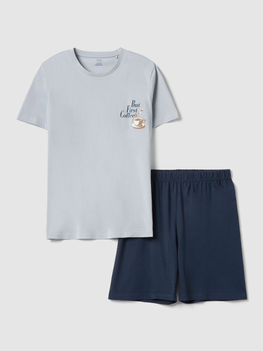 Multicolour short pyjamas in pure cotton regular fit with print_4