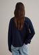 Long-sleeve blue polo shirt in pure cotton regular fit_3