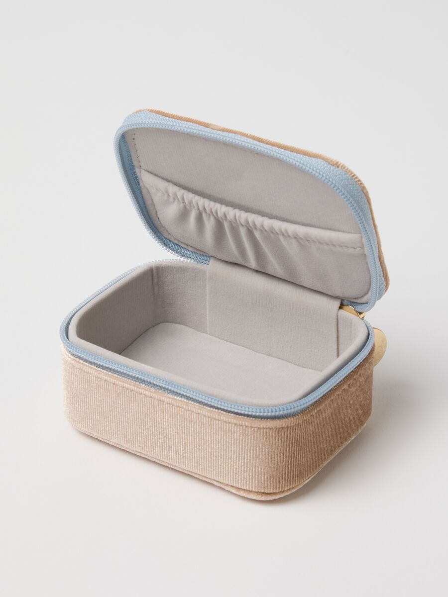 Multicolour Jewellery Box with Floral Embroidery and Zip_2