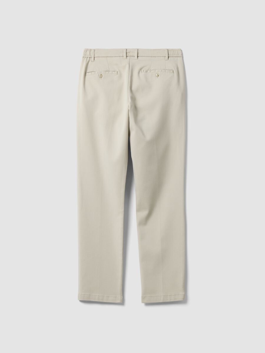 Pantaloni chino grigio in lyocell e cotone elasticizzato slim fit_2