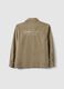 Boys' oversized fit beige pure cotton shirt_4