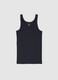 Blue pure cotton tank top regular fit_4