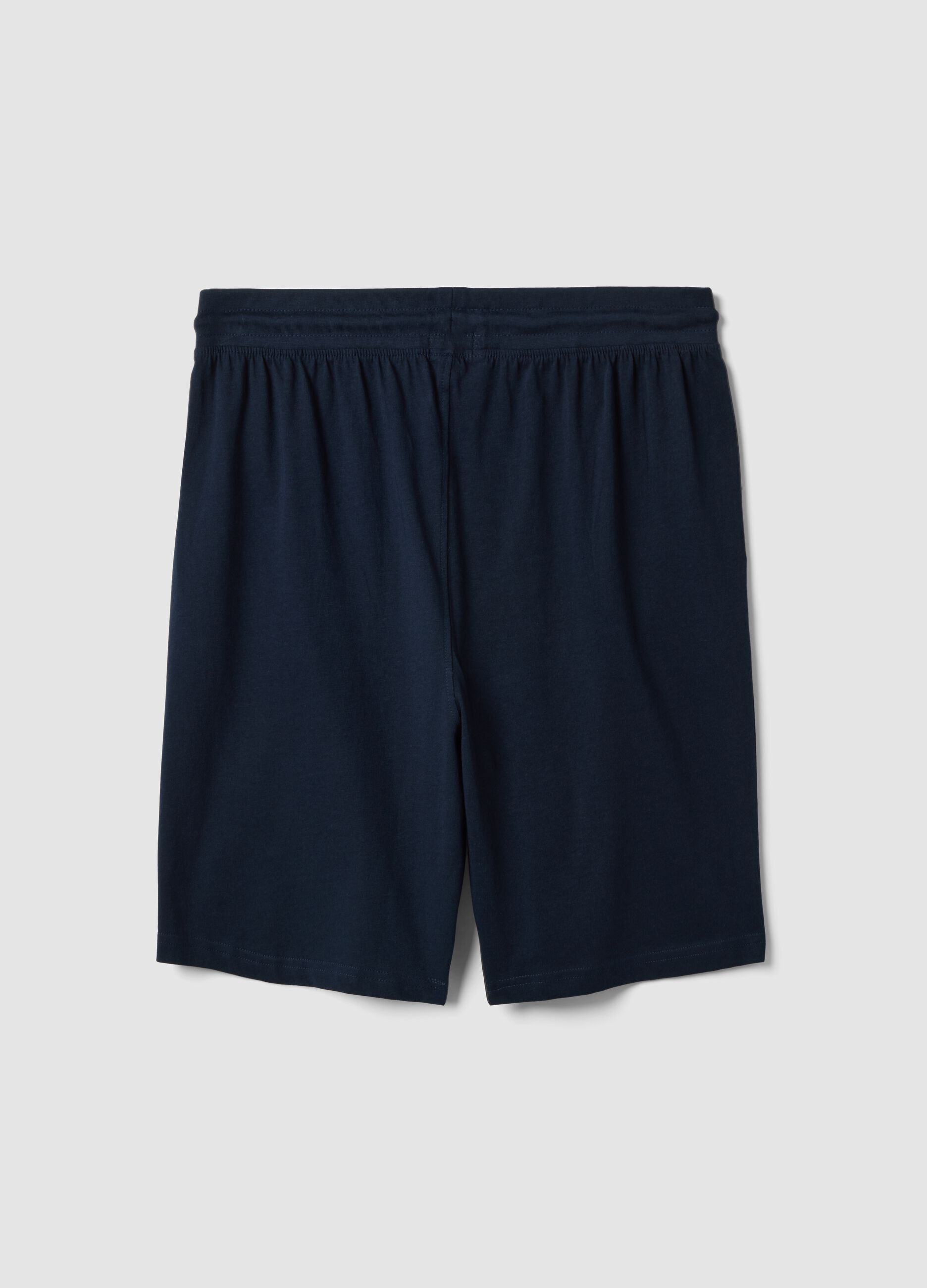 Blue organic cotton pyjama shorts