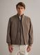 Brown regular fit bomber with full zip_2