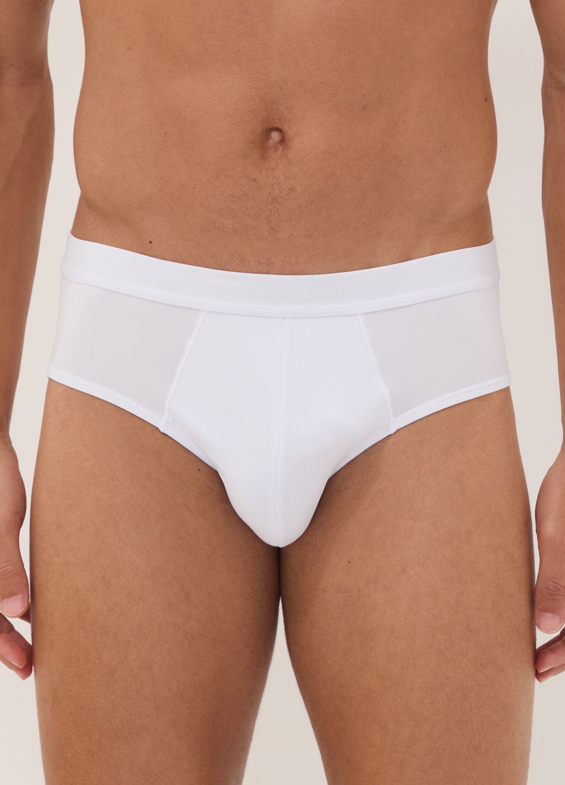 3-pack of white stretch microfibre briefs