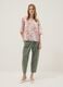Pink pure cotton top with floral print_1