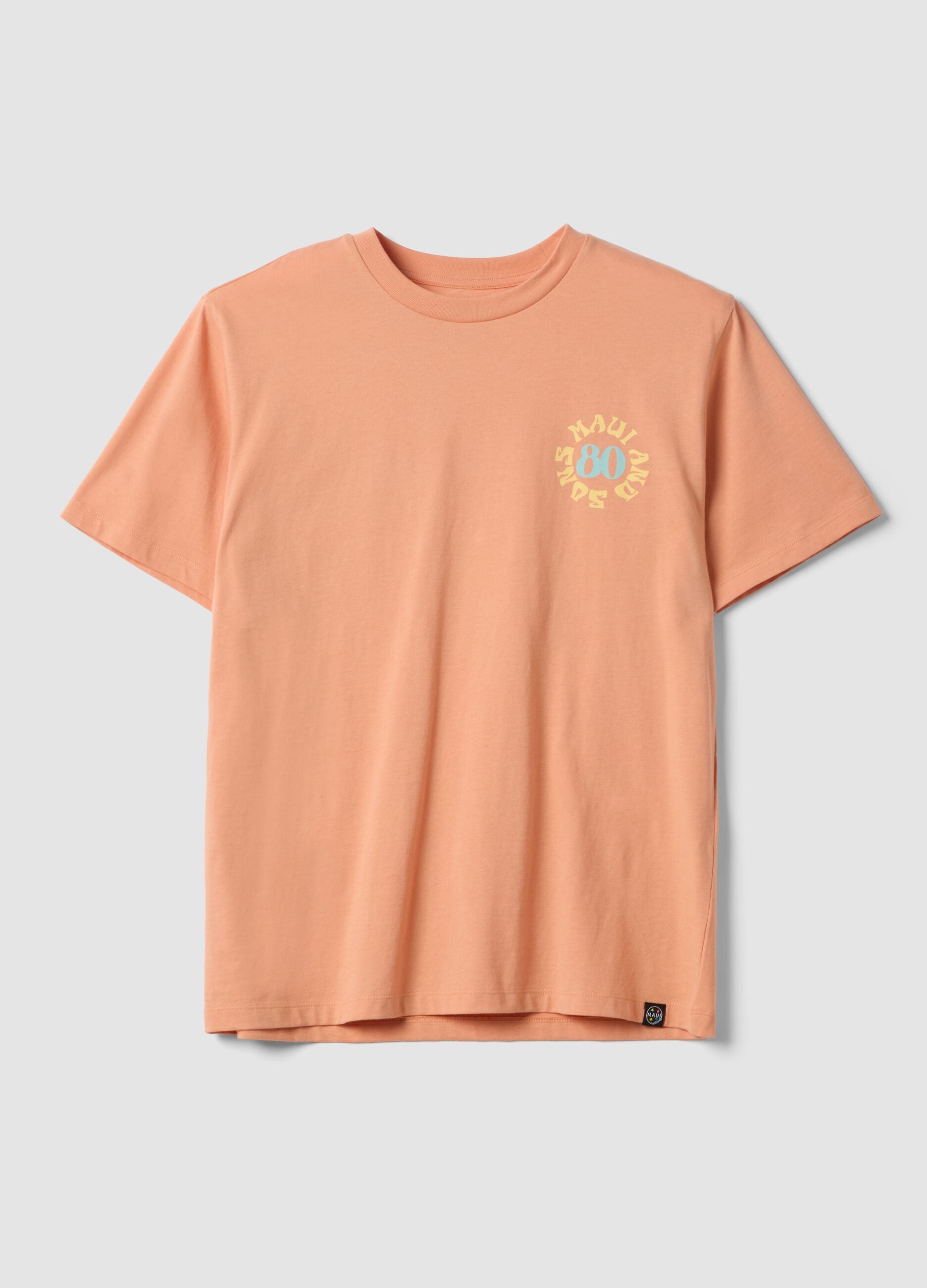 Pink pure cotton short-sleeve T-shirt