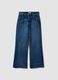 Wide-leg trousers in blue stretch cotton denim blend_4