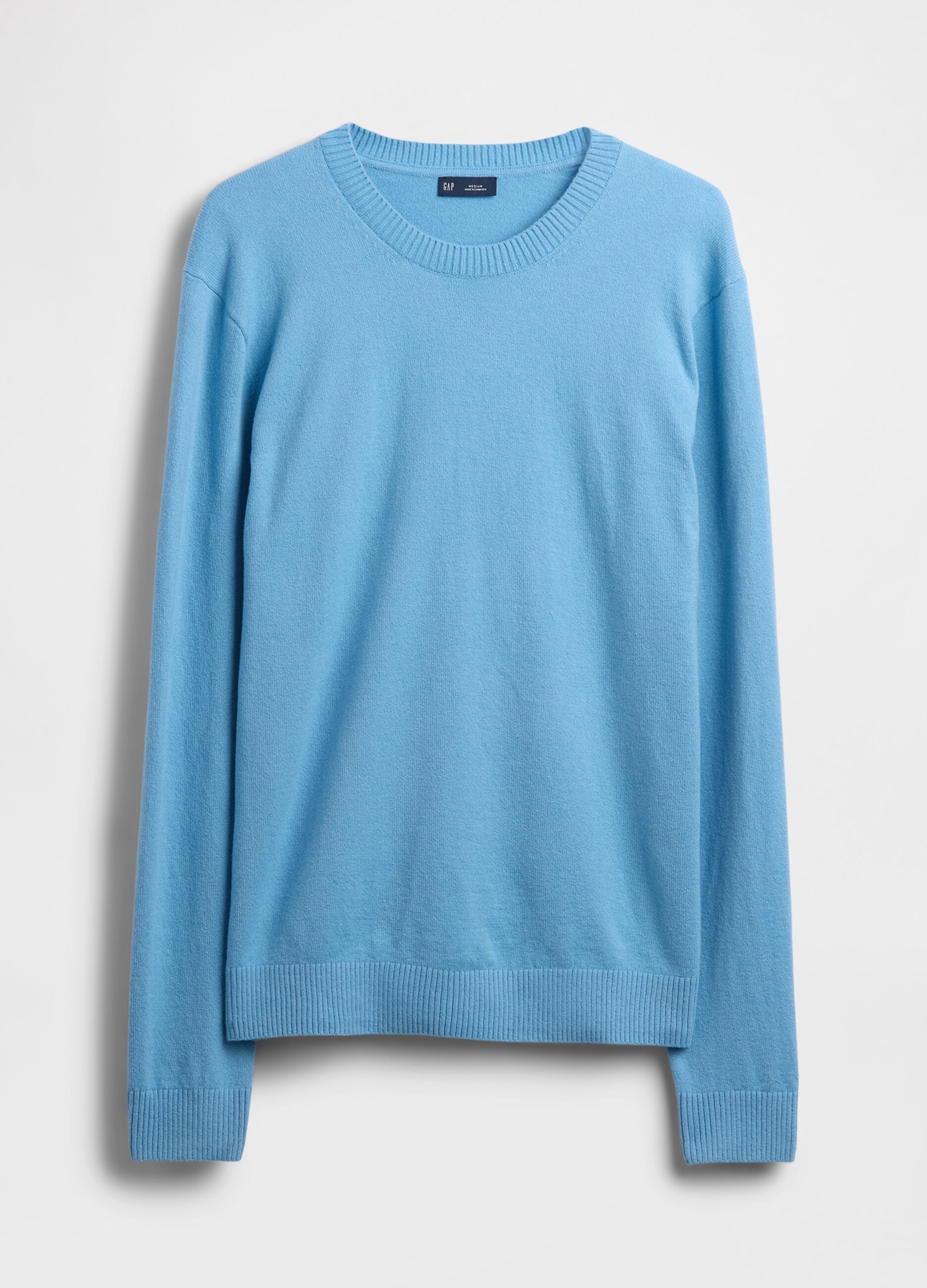 Blue Cotton Blend Sweater
