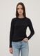 Black long-sleeve pure cotton T-shirt_2